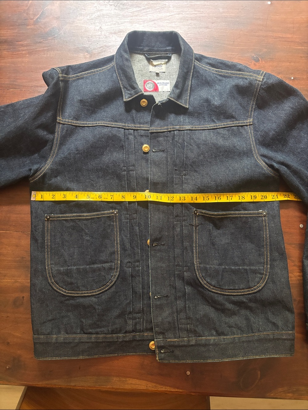Men's Dark Indigo Denim Workwear Jacket by Unknown Brand